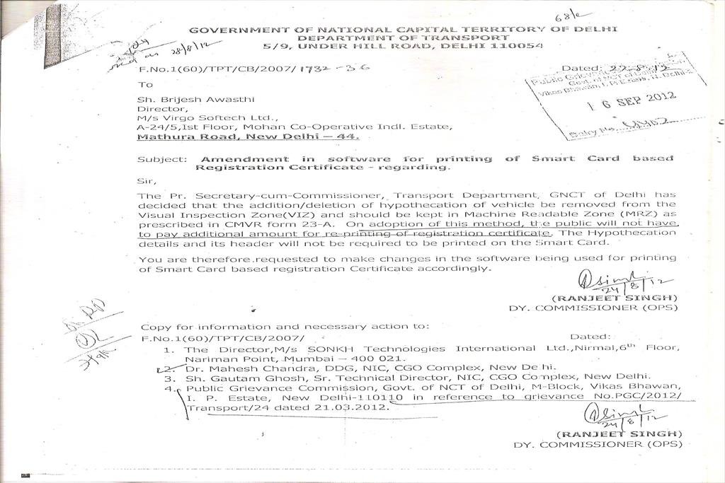 LETTER OF ASSOCIATION