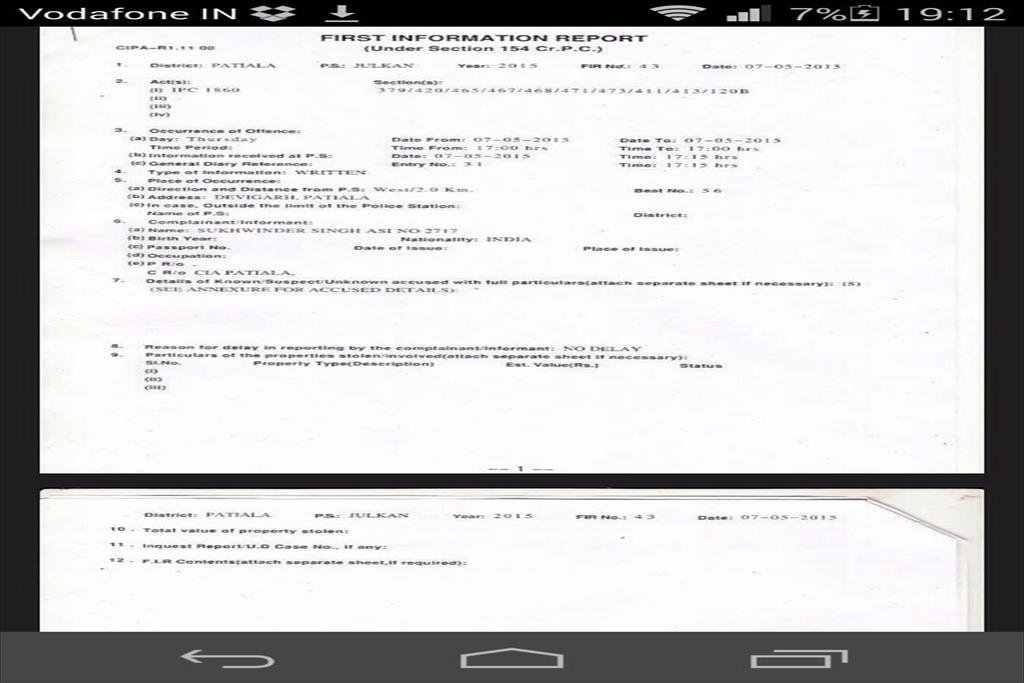 FIR JULKAN DISTT.PATIALA PUNJAB