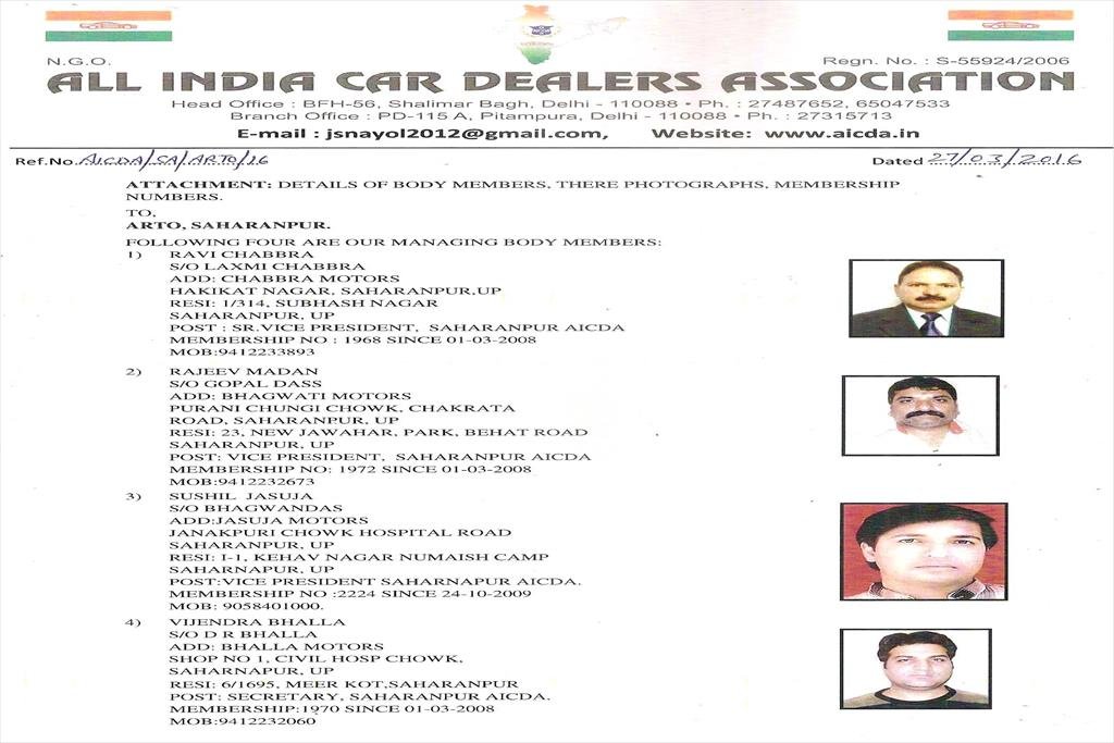 LETTER OF ASSOCIATION