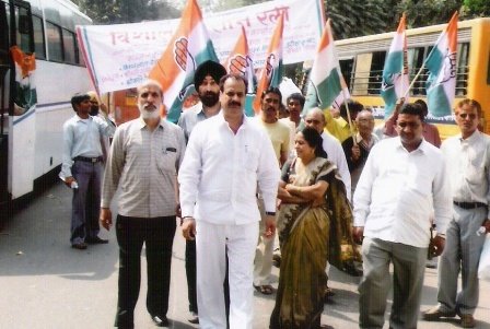 J.s Nayol and supporters at the kissan Jelly at Ram Lila Maidan